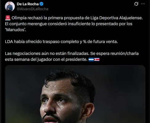 Olimpia rechazó la oferta de Jorge Álvarez. (