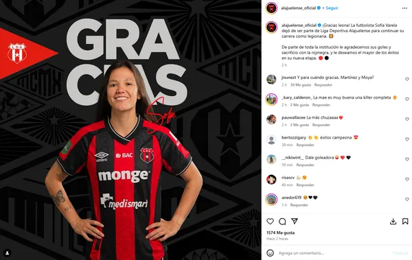 Así la despidió este viernes el club.