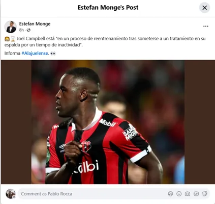 Joel Campbell sigue lesionado.