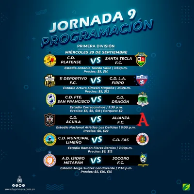 Así se jugará la jornada 9 del Torneo Apertura 2023 (