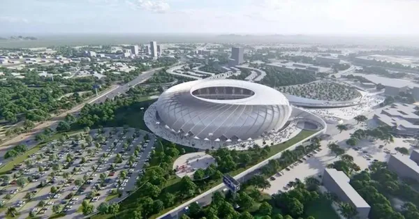 Así se vería el estadio finalizado en El Salvador.