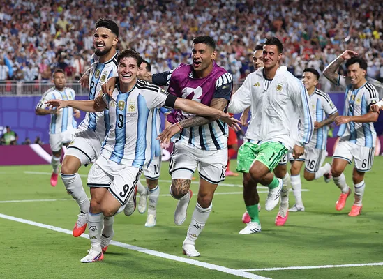 Julián Álvarez marcó un gol histórico para Argentina (Getty Images).