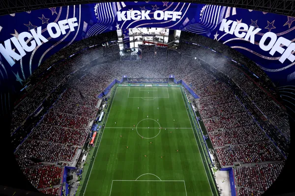 El Atlanta Stadium albergó el cruce entre argentinos y egipcios por los octavos de final. (