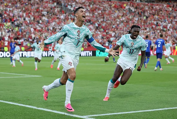 Cristiano Ronaldo decretó el 1-1 parcial de Portugal vs. Croacia (Getty Images).