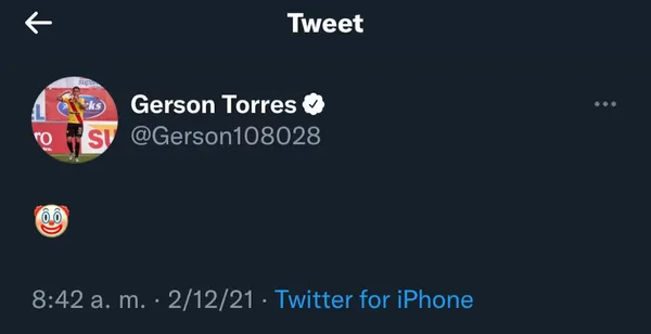 Aquel payaso de Gerson a Guzmán generó mucha polémica. (Twitter)