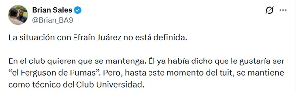 Brian Sales en X.
