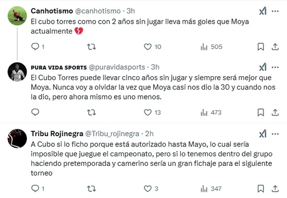 Tres comentarios de los tantos que aprobaron la idea. (X.com)