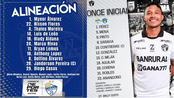 Así formarán Cobán y Comunicaciones en el partido de vuelta. (Fotos: Cobán y Cremas)