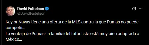 David Faitelson en su cuenta oficial de X