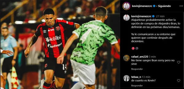 Alejandro Bran será comprado por Alajuelense.