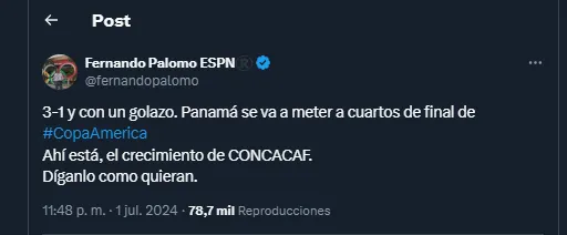 Fernando Palomo en sus redes sociales
