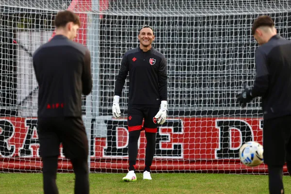 Keylor Navas en el entrenamiento de este viernes. (