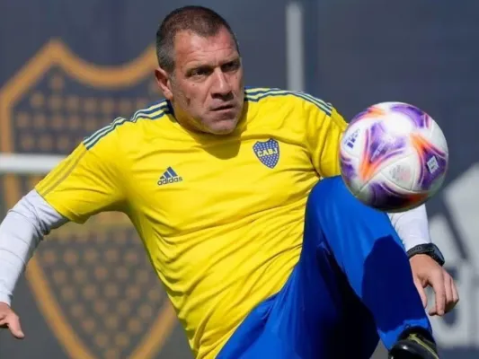 Pompei entrenando en Boca.
