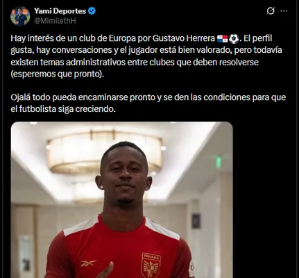  Yami Deportes en su cuenta oficial de X.