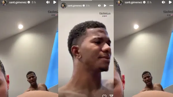 Jeyland Mitchell cantando en el vestuario del Feyenoord