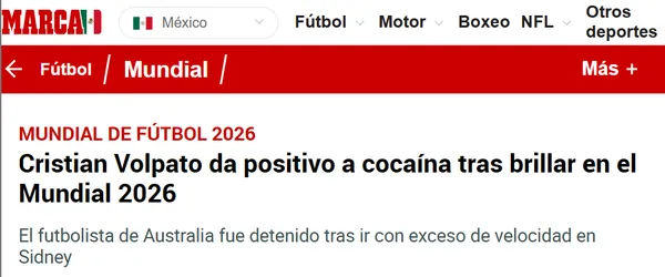 Cristian Volpato quedó en el centro de la polémica (Marca).