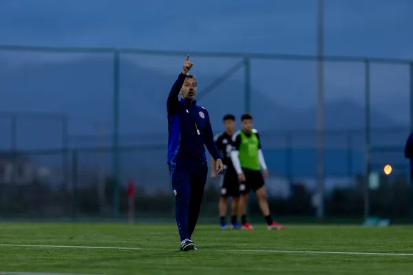 Fernando Batista, durante el entrenamiento de La Sele. (