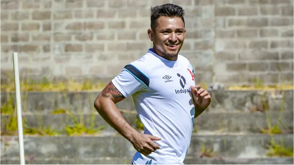 "Chicho" Orellana, feliz en su regreso a los entrenamientos. (