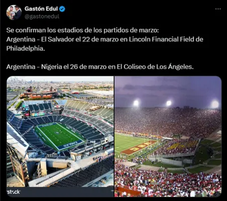 Fecha y estadios de los amistosos de Costa Rica y El Salvador contra Argentina. (