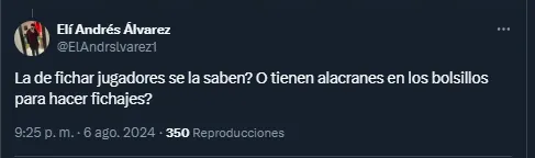 Aficionados del Saprissa se expresan en las redes sociales 