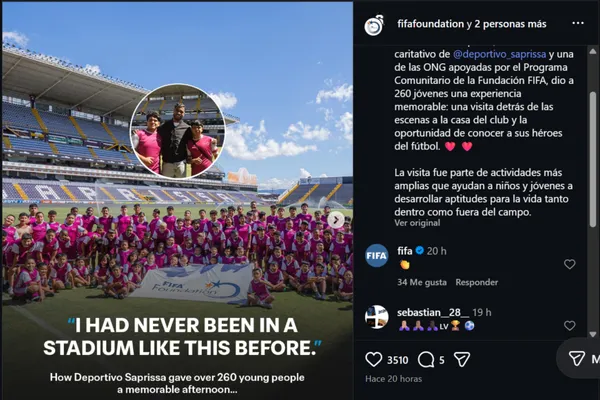 El posteo de la Fundación FIFA. (
