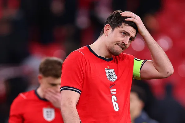 Maguire pasó de ser el capitán de los Tres Leones a quedar fuera de los planes de su entrenador (Getty Images).