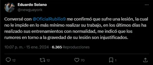 Eduardo Solano contó lo que le reveló Rubilio Castillo. (