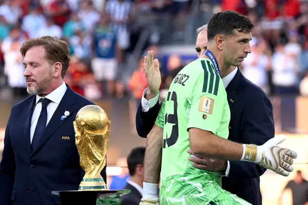 El último partido de Dibu Martínez fue la final del Mundial 2026. (Getty Images)