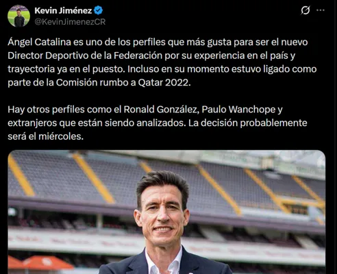 Ángel Catalina es el favorito para ser director deportivo.