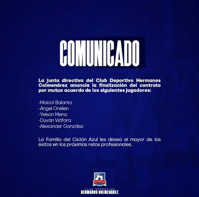 Comunicado oficial del club