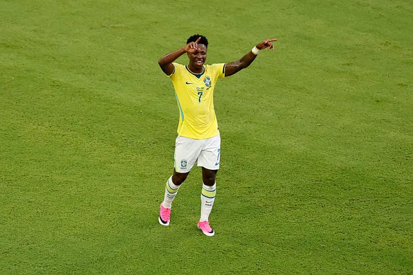Vinicius Junior empezó el Mundial 2026 prendido fuego: ya lleva cuatro goles (Getty Images).