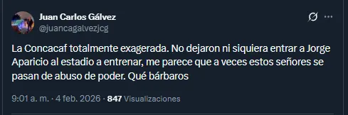 Periodista Juan Gálvez en su cuenta oficial de X.