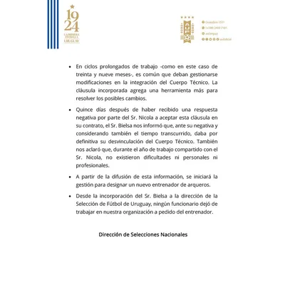 Comunicado oficial (