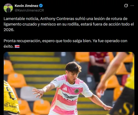 Kevin Jiménez confirmó la lesión de Anthony Contreras. (