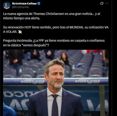 Kristtian Colina en su cuenta oficial de X