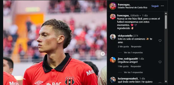 Franco Gau en su cuenta oficial de IG