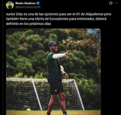 Kevin Jiménez en su cuenta oficial de X