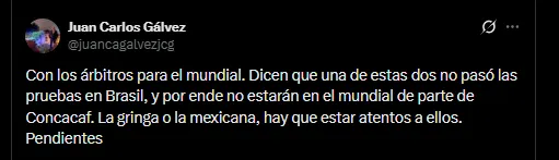 Periodista Juan Carlos Gálvez en su cuenta oficial de X