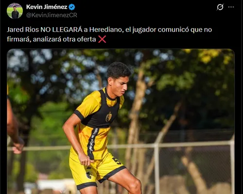 Kevin Jiménez en X.
