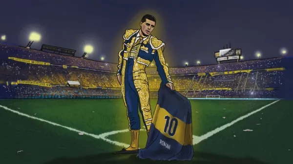 Juan Román Riquelme era conocido en Boca Juniors como "Torero". Imagen: TyC Sports.