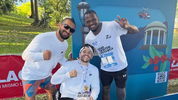 Estaban Chavarría pudo correr en la última maratón en Costa Rica. (