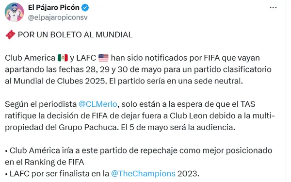 Captura de X de @elpajaropiconsv sobre la información de César Merlo.