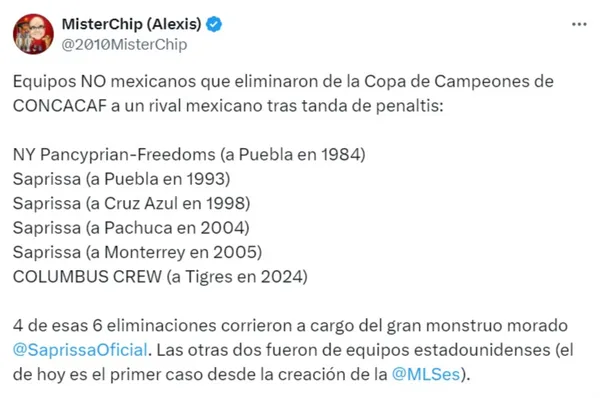 El posteo de MisterChip en Twitter. (