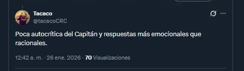 Afición del Saprissa responde a Mariano Torres en las redes sociales 