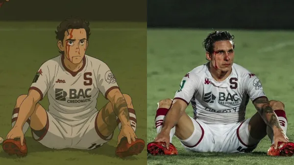 La imagen que compartió Paradela en Instagram y la imagen real.