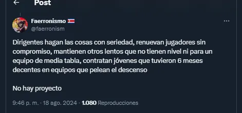 Aficionados de Herediano en redes sociales 