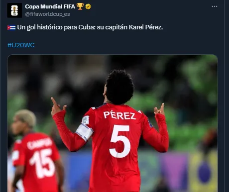 Mensaje desde la FIFA para Karel Pérez en el Mundial Sub-20