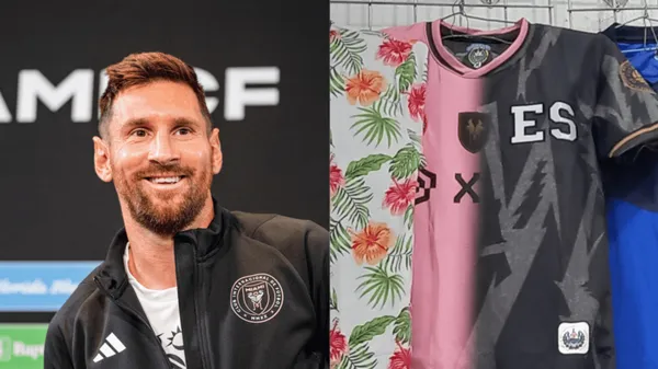 La camiseta para el amistoso entre El Salvador y el Inter Miami. (