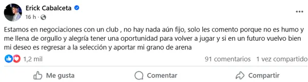 "En negociaciones": Erick Cabalceta confirma lo que todos querían oír en El Salvador sobre su nuevo destino