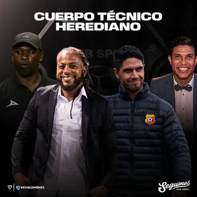 Los cuatro nuevos asistentes de Jafet Soto en Herediano. (